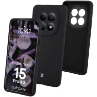 Silikonowe etui Bizon Soft Case do Xiaomi Redmi Note 15 Pro 4G, czarne
