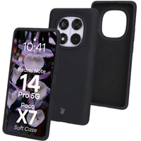 Silikonowe etui Bizon Soft Case do Xiaomi Redmi Note 14 Pro 5G / Poco X7, czarne