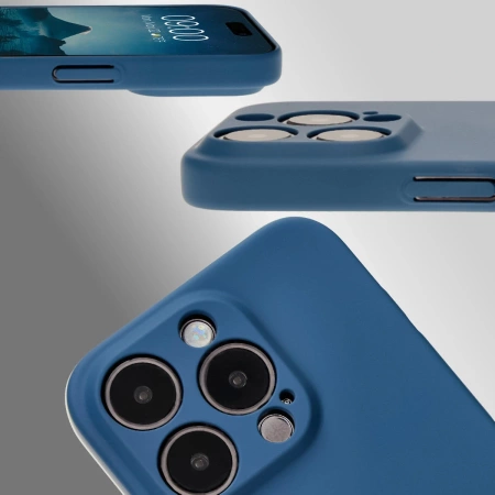 Etui Bizon Case Łupka do iPhone 15 Pro, niebieskie