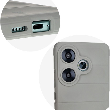 Pancerne etui Bizon Case Tur do Xiaomi Poco F6, jasnoszare