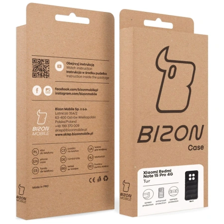 Pancerne etui Bizon Case Tur do Xiaomi Redmi Note 15 Pro 4G, czarne