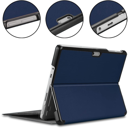 Etui Bizon Case Tab Croc do Microsoft Surface Go 3 / Go 2 / Go, granatowe