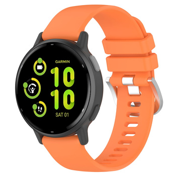 Pasek silikonowy do smartwatcha, Bizon Strap Watch Silicone Pro T, Quick Release 20 mm, pomarańczowy