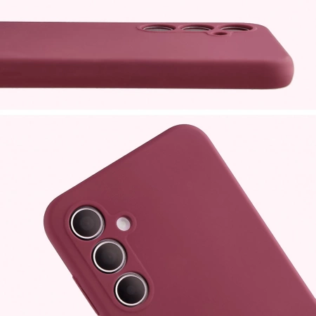 Silikonowe etui Bizon Soft Case do Galaxy A35 5G, ciemnofioletowe