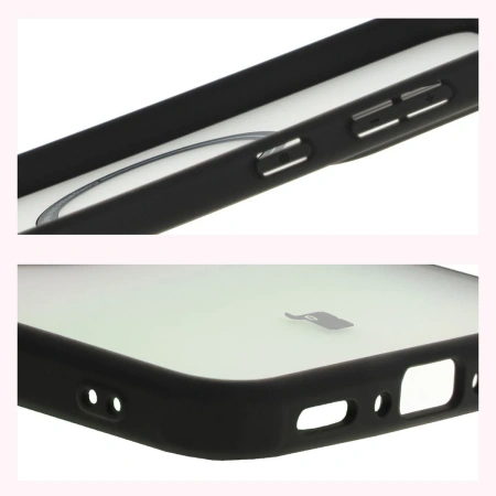 Etui z pierścieniem magnetycznym + szkło hartowane Bizon MatteO Pack do Galaxy A56 5G, przydymione-czarne