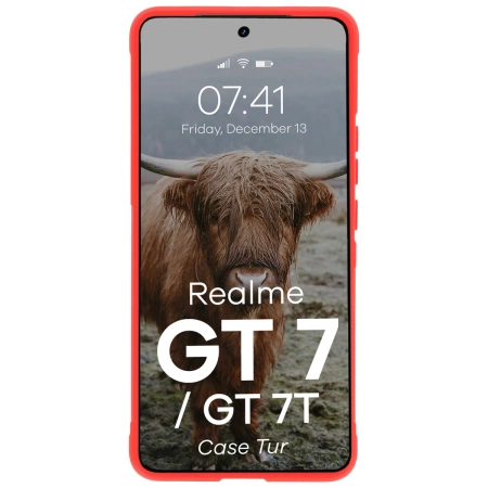 Pancerne etui Bizon Case Tur do Realme GT 7 / 7T, czerwone