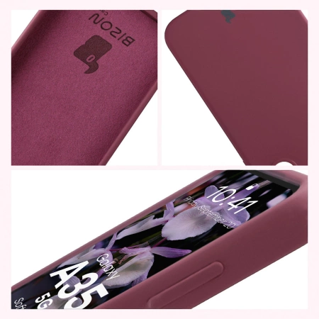 Silikonowe etui Bizon Soft Case do Galaxy A35 5G, ciemnofioletowe