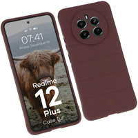 Pancerne etui Bizon Case Tur do Realme 12+, burgundowe