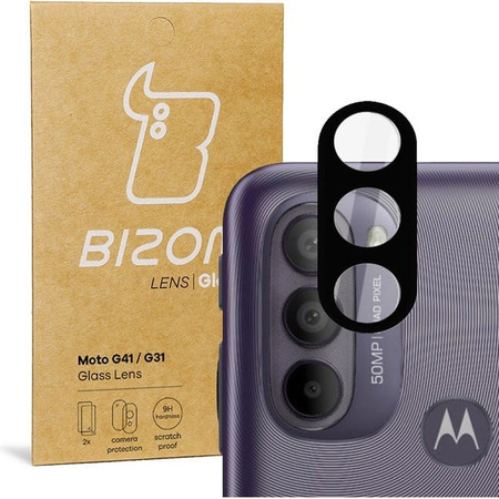 Szkło na aparat Bizon Glass Silk Lens dla Moto G41/ G31, 2 sztuki