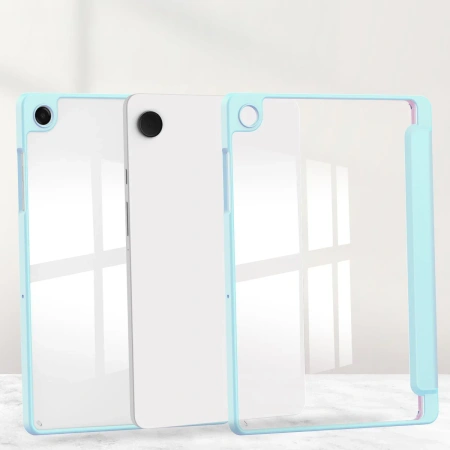 Etui z klapką Bizon Case Tab Clear Matt do Galaxy Tab A11 Plus / A9 Plus, błękitne