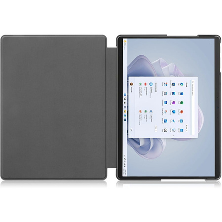 Etui Bizon Case Tab Croc do Microsoft Surface Pro 11 / 10 / 9, różowozłote