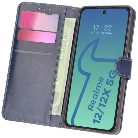 Etui z klapką Bizon Case Pocket do Realme 12 / 12x, granatowe