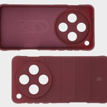Pancerne etui Bizon Case Tur do Oppo Find X8 Pro, burgundowe