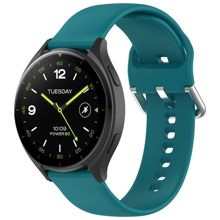 Pasek silikonowy do smartwatcha, Bizon Strap Watch Silicone Pro N, Quick Release 22 mm, ciemnoturkusowy