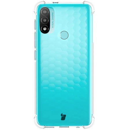 Etui + 2x szkło + obiektyw Bizon Case Clear Pack do Moto E20, przezroczyste