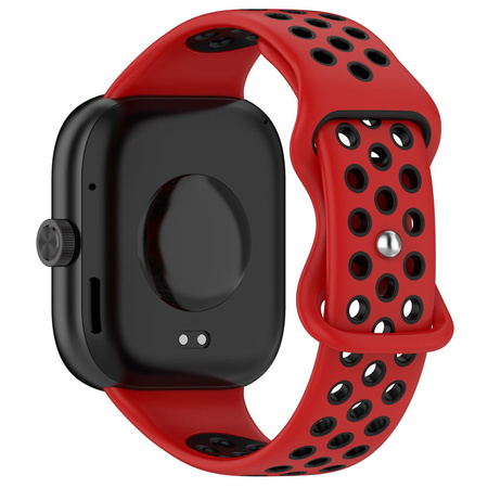 Pasek Bizon Strap Watch Octo do Redmi Watch 4 / Xiaomi Smart Band 9 Pro / 8 Pro, czerwono-czarny