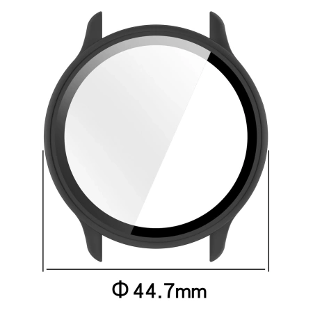 Etui ze szkłem do zegarka Bizon Case Watch Adamo do Garmin Vivoactive 6, czarne matowe