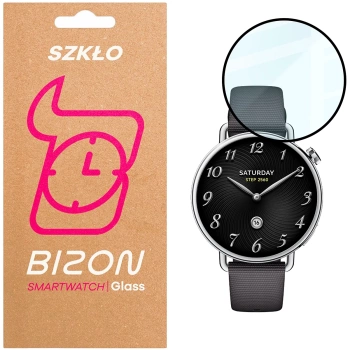 Szkło hybrydowe Bizon Glass Watch Edge Hybrid dla Xiaomi Watch S4 41 mm, czarne