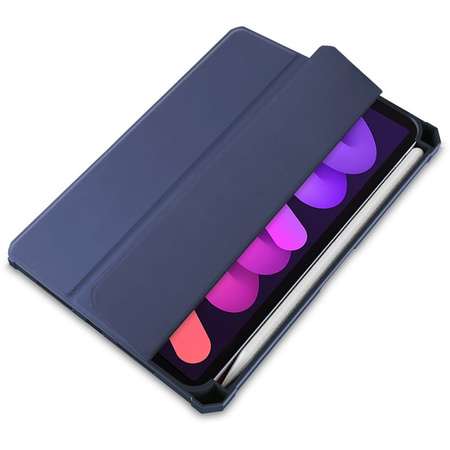 Etui Bizon Case Tab Clear Matt do iPad Mini (A17 Pro) 2024 / iPad Mini 6 2021, granatowe