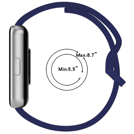 Pasek Bizon Strap Watch Silicone do Galaxy Fit 3, granatowy