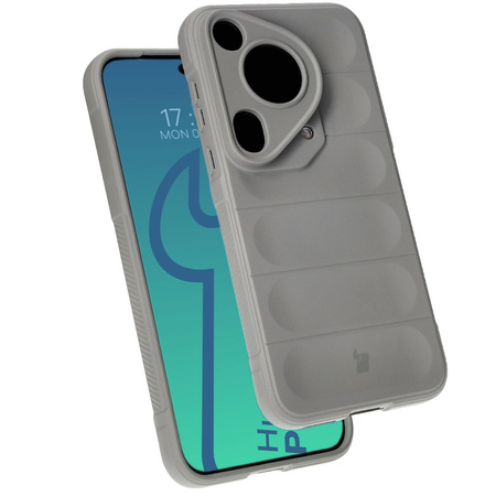 Pancerne etui Bizon Case Tur do Huawei Pura 70 Ultra, jasnoszare