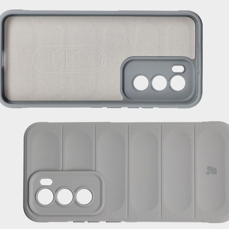 Pancerne etui Bizon Case Tur do Oppo Reno 12 Pro, jasnoszare