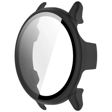 Etui ze szkłem do zegarka Bizon Case Watch Adamo do Garmin Vivoactive 6, czarne matowe