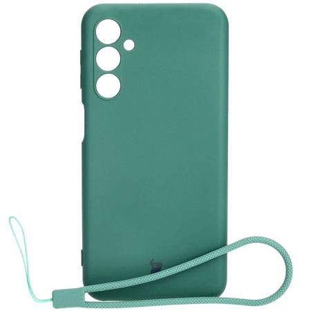 Etui Bizon Case Silicone do Galaxy M34 5G, ciemnozielone