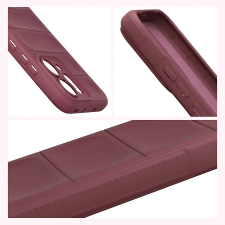 Pancerne etui Bizon Case Tur do Oppo Reno 14, burgundowe