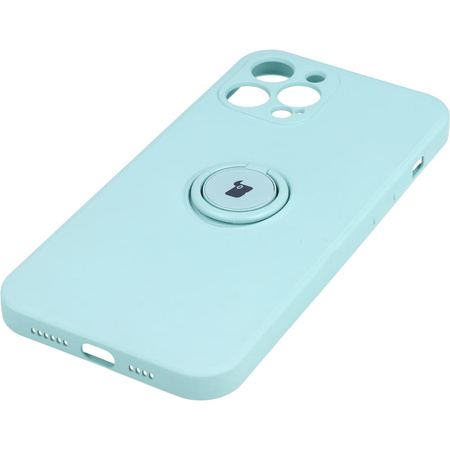 Etui Bizon Case Silicone Ring do iPhone 12 Pro Max, turkusowe