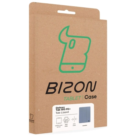 Etui z klapką Bizon Case Tab Lizard do Galaxy Tab S10 FE Plus, lawendowe