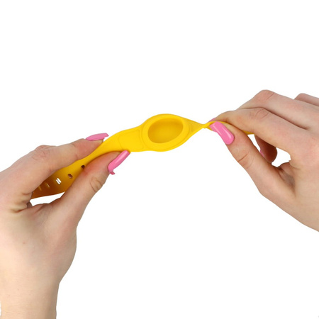 Etui Bizon Case Locator Pets do Apple AirTag, żółte