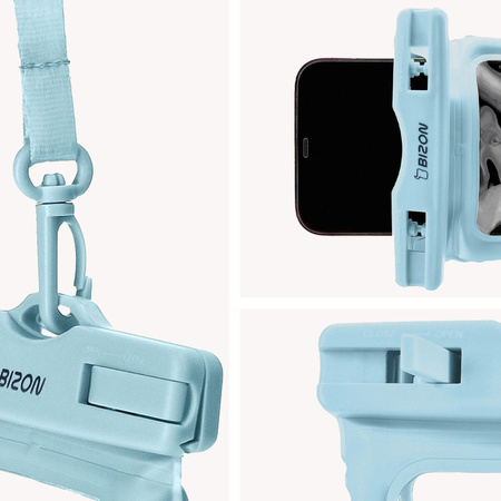 Etui wodoszczelne Bizon Case Hydrofloat, jasnoniebieskie
