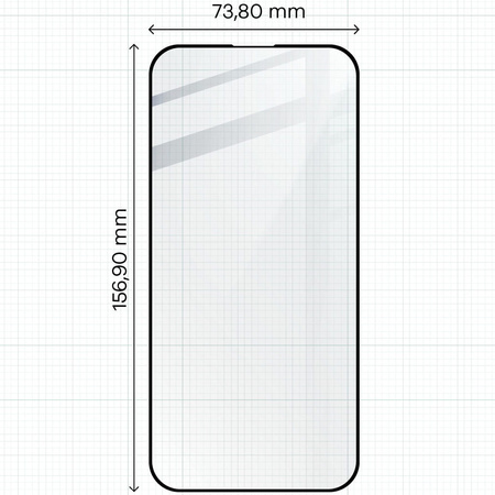 Szkło hartowane Bizon Glass Edge 2 do iPhone 15 Pro Max, czarne