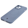 Etui silikonowe z pierścieniem magnetycznym Bizon Case Silicone Magnetic do iPhone 14 Pro Max, szare