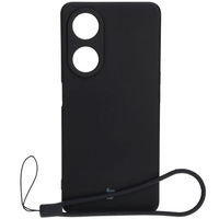 Etui Bizon Case Silicone Sq do Oppo A98 5G, czarne