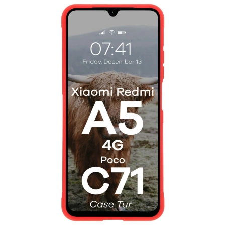 Pancerne etui Bizon Case Tur do Xiaomi Redmi A5 4G / POCO C71 4G, czerwone