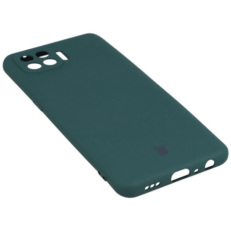 Etui Bizon Case Silicone do Oppo Reno 4 Lite, ciemnozielone