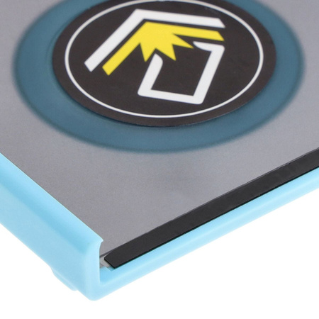 Etui z uchwytem na palec Bizon Case Hybrid Ring do Motorola Razr 40, przydymione z jasnoniebieską ramką