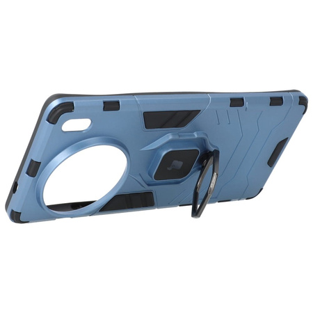 Etui Bizon Case Armor Ring do VIVO X90 Pro, niebieskie