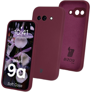 Silikonowe etui Bizon Soft Case do Google Pixel 9a, ciemnofioletowe