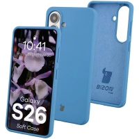 Silikonowe etui Bizon Soft Case do Galaxy S26, niebieskie