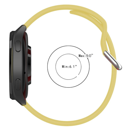 Pasek silikonowy do smartwatcha, Bizon Strap Watch Silicone Pro N, Quick Release 22 mm, żółty