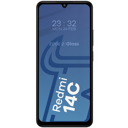 Szkło hartowane Bizon Glass Edge 2 do Xiaomi Redmi 14C 4G / POCO C75, czarna ramka