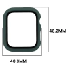 Etui ze szkłem do zegarka Bizon Case Watch Adamo do Apple Watch SE 3 / SE 2 / SE / 6 / 5 / 4 (44 mm), matowe ciemnozielone