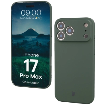 Etui Bizon Case Łupka do iPhone 17 Pro Max, zielone