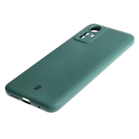 Etui Bizon Case Silicone do Xiaomi Redmi Note 12S, ciemnozielone
