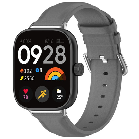 Pasek Bizon Strap Watch Casual do Redmi Watch 4 / Xiaomi Smart Band 9 Pro / 8 Pro, szary