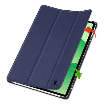 Etui z klapką Bizon Case Tab Croc do OnePlus Pad Lite / Oppo Pad SE, granatowe