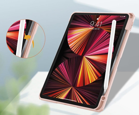 Etui Bizon Case Tab Clear Matt do iPad Pro 11 2022/2021/2020/2018, różowozłote